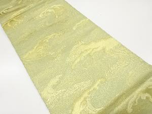 金糸　荒波模様織り出し　袋帯